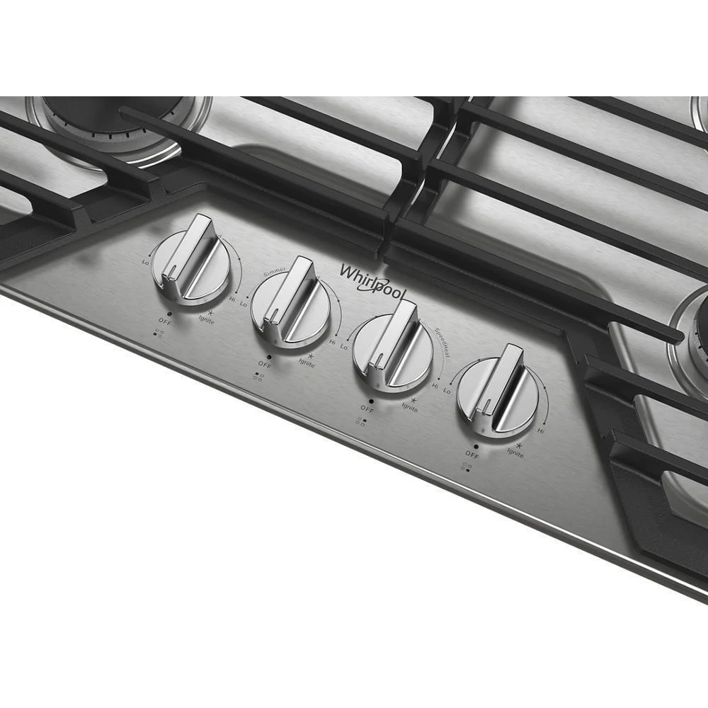 Whirlpool WCGK5030PS 30-inch Gas Cooktop with EZ-2-Lift™ Hinged Cast-Iron Grates - Image 19