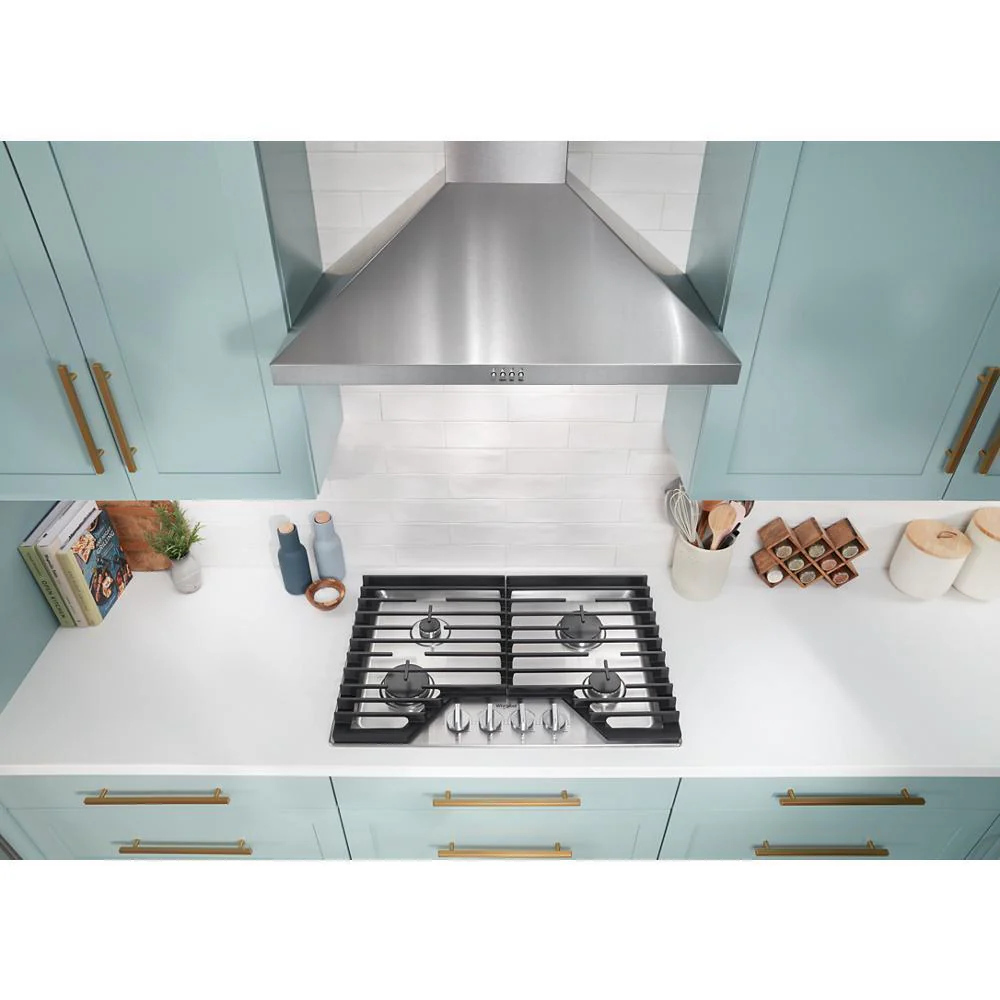 Whirlpool WCGK5030PS 30-inch Gas Cooktop with EZ-2-Lift™ Hinged Cast-Iron Grates - Image 2