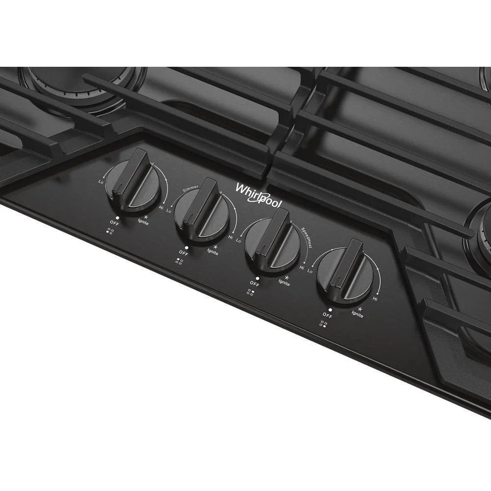 Whirlpool WCGK5030PV 30-inch Gas Cooktop with EZ-2-Lift™ Hinged Cast-Iron Grates - Image 12