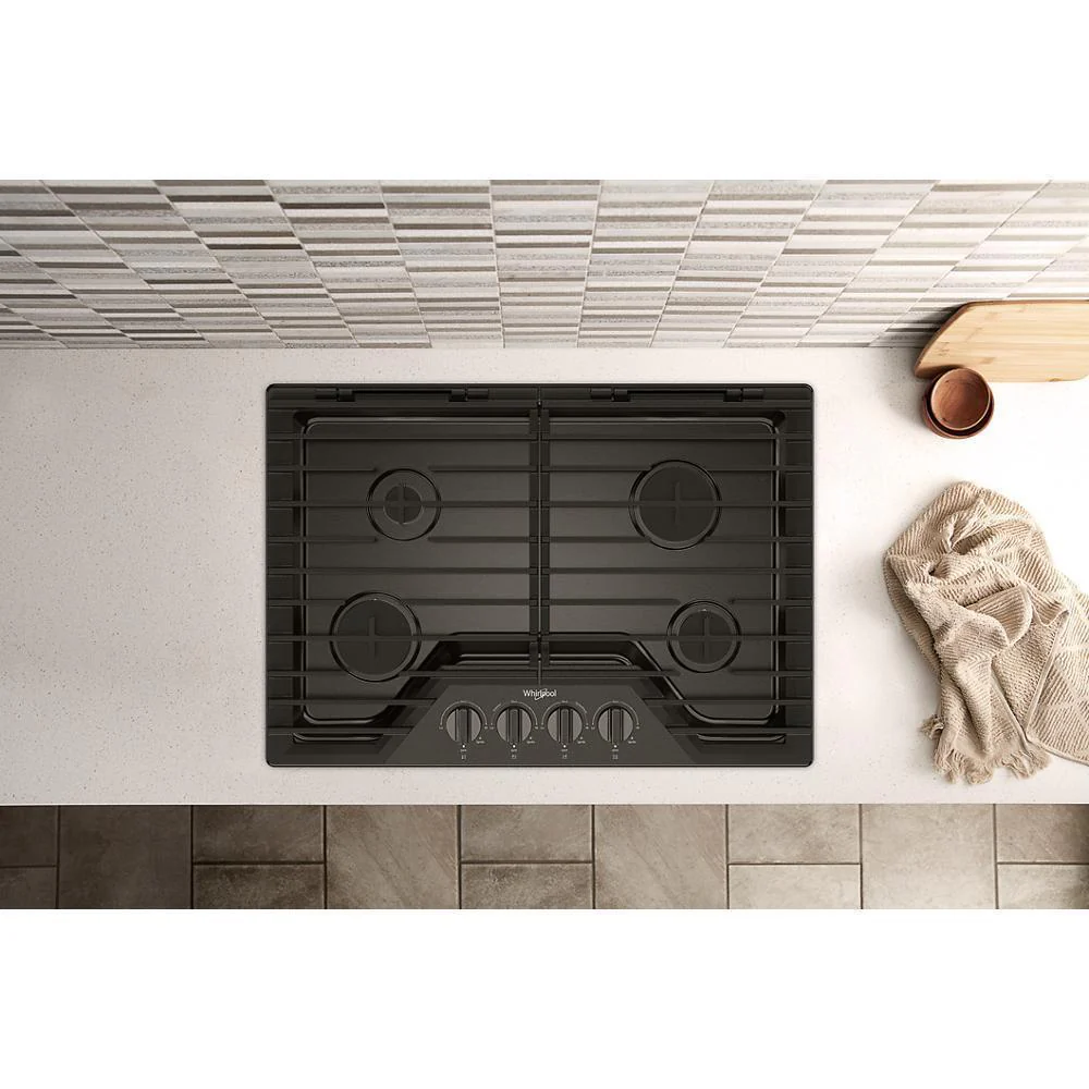 Whirlpool WCGK5030PV 30-inch Gas Cooktop with EZ-2-Lift™ Hinged Cast-Iron Grates - Image 18