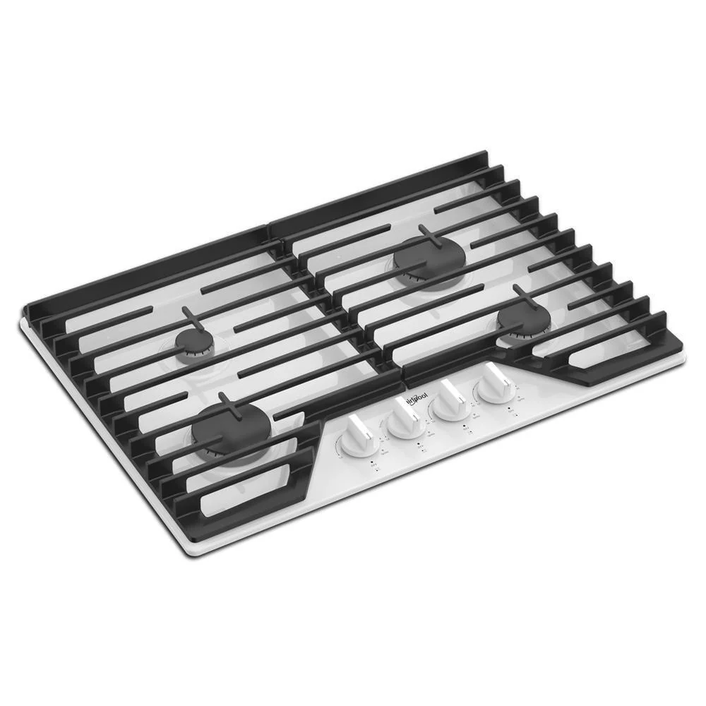 Whirlpool WCGK5030PW 30-inch Gas Cooktop with EZ-2-Lift™ Hinged Cast-Iron Grates - Image 10