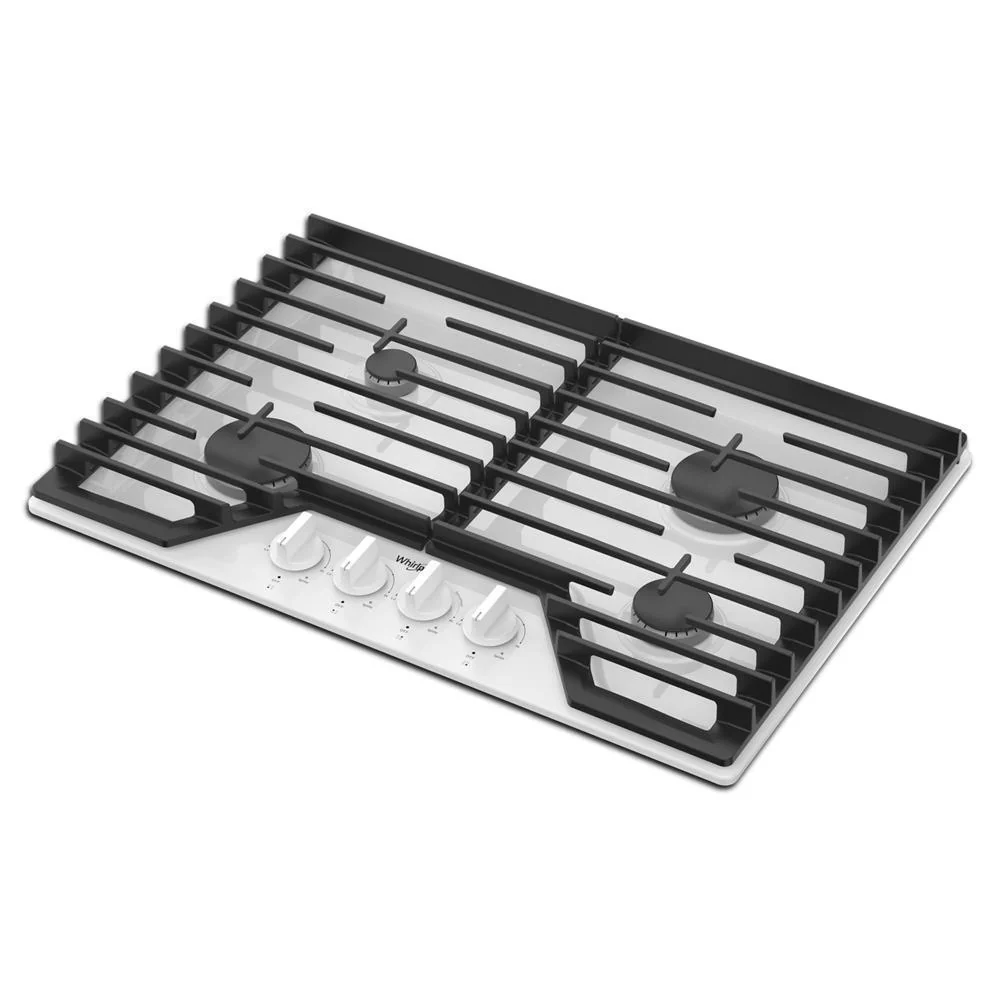 Whirlpool WCGK5030PW 30-inch Gas Cooktop with EZ-2-Lift™ Hinged Cast-Iron Grates - Image 16