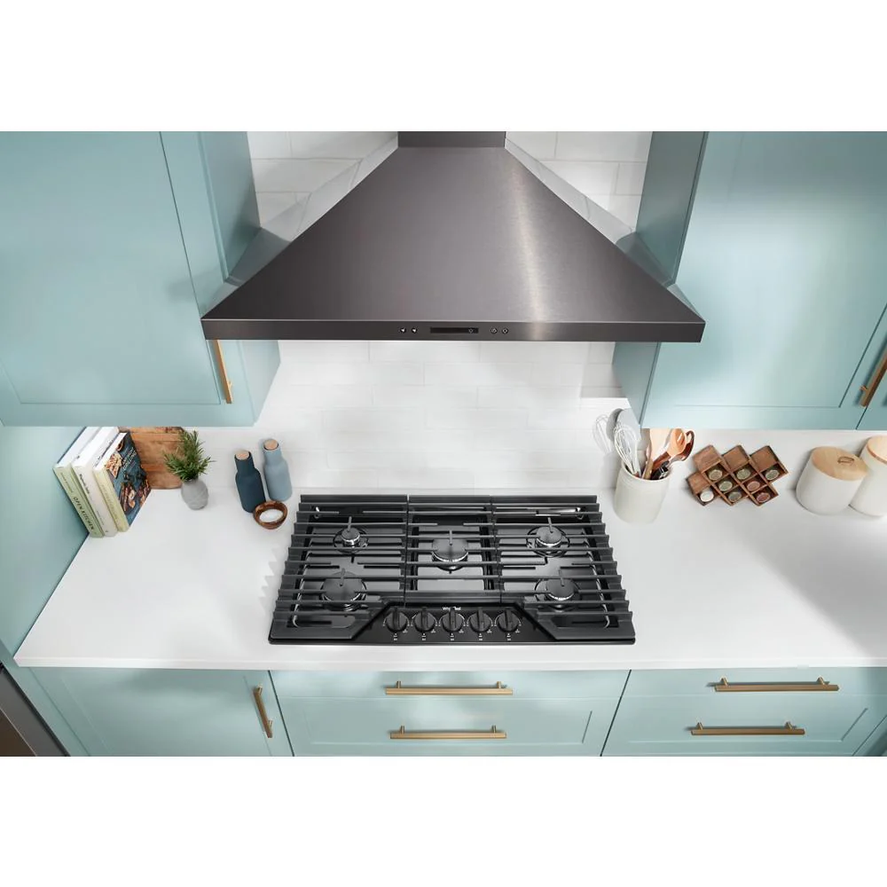 Whirlpool WCGK5036PB 36-inch Gas Cooktop with EZ-2-Lift™ Hinged Cast-Iron Grates - Image 3