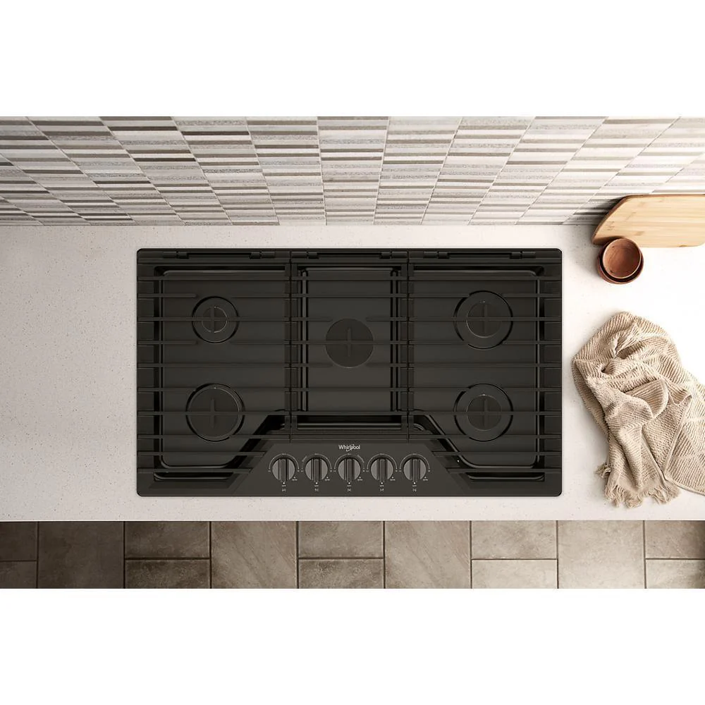 Whirlpool WCGK5036PV 36-inch Gas Cooktop with EZ-2-Lift™ Hinged Cast-Iron Grates - Image 13