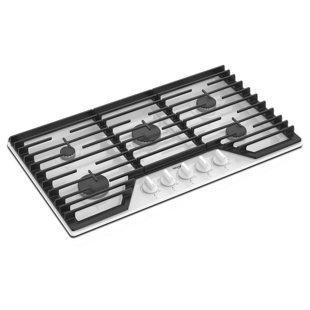 Whirlpool WCGK5036PW 36-inch Gas Cooktop with EZ-2-Lift™ Hinged Cast-Iron Grates - Image 16