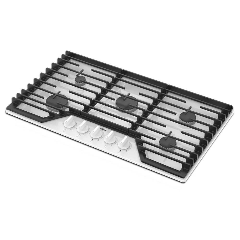 Whirlpool WCGK5036PW 36-inch Gas Cooktop with EZ-2-Lift™ Hinged Cast-Iron Grates - Image 17