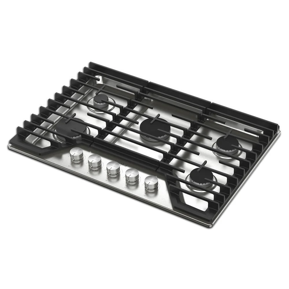 Whirlpool WCGK7030PS 30-inch Gas Cooktop with 5 Burners and EZ-2-Lift™ Hinged Cast-Iron Grates - Image 12