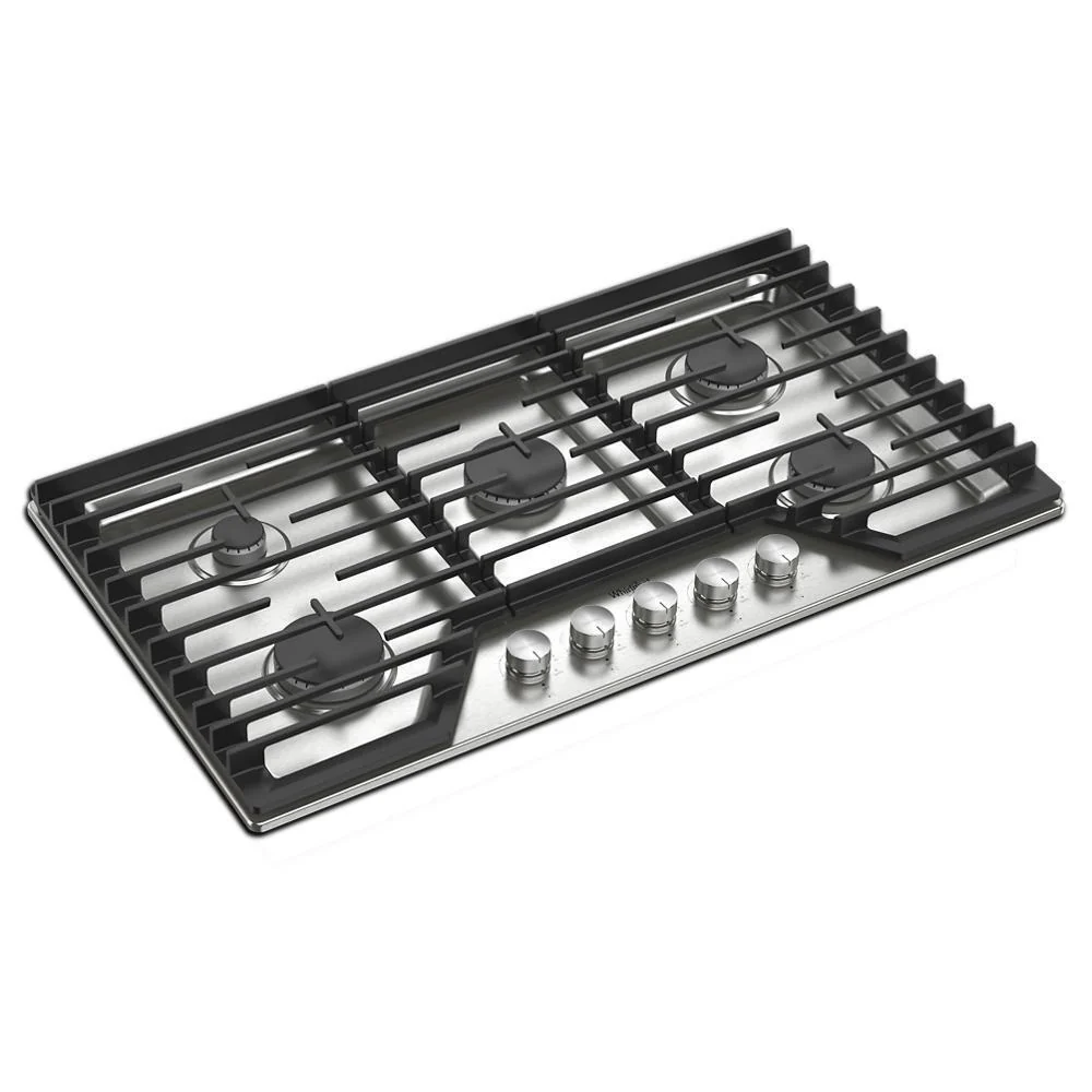 Whirlpool WCGK7036PS 36-inch Gas Cooktop with 5 Burners and EZ-2-Lift™ Hinged Cast-Iron Grates - Image 17