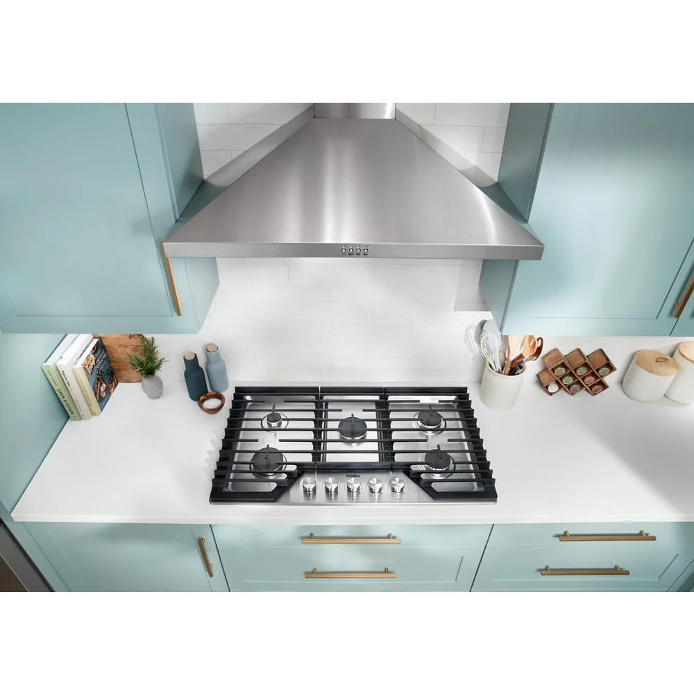 Whirlpool WCGK7036PS 36-inch Gas Cooktop with 5 Burners and EZ-2-Lift™ Hinged Cast-Iron Grates - Image 5