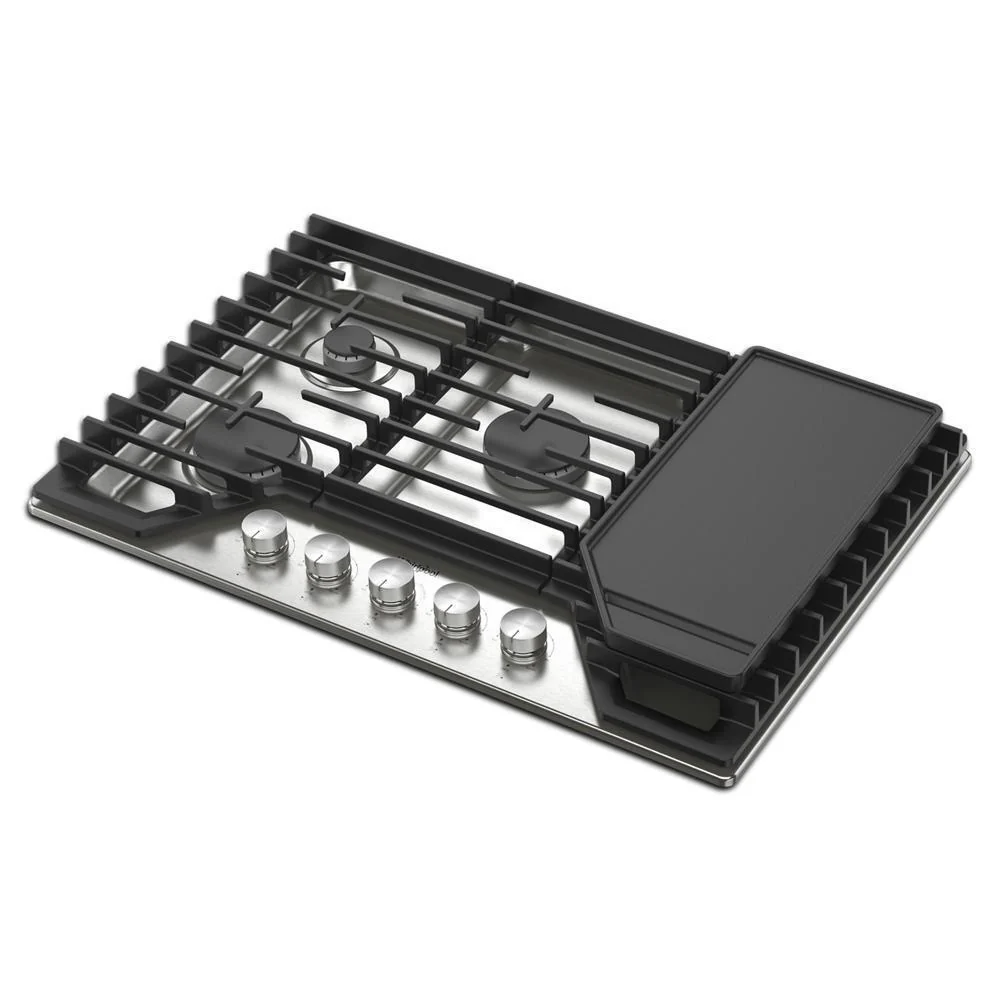 Whirlpool WCGK7530PS 30-inch Gas Cooktop with 5 Burners and EZ-2-Lift™ Hinged Cast-Iron Grates and Griddle - Image 13