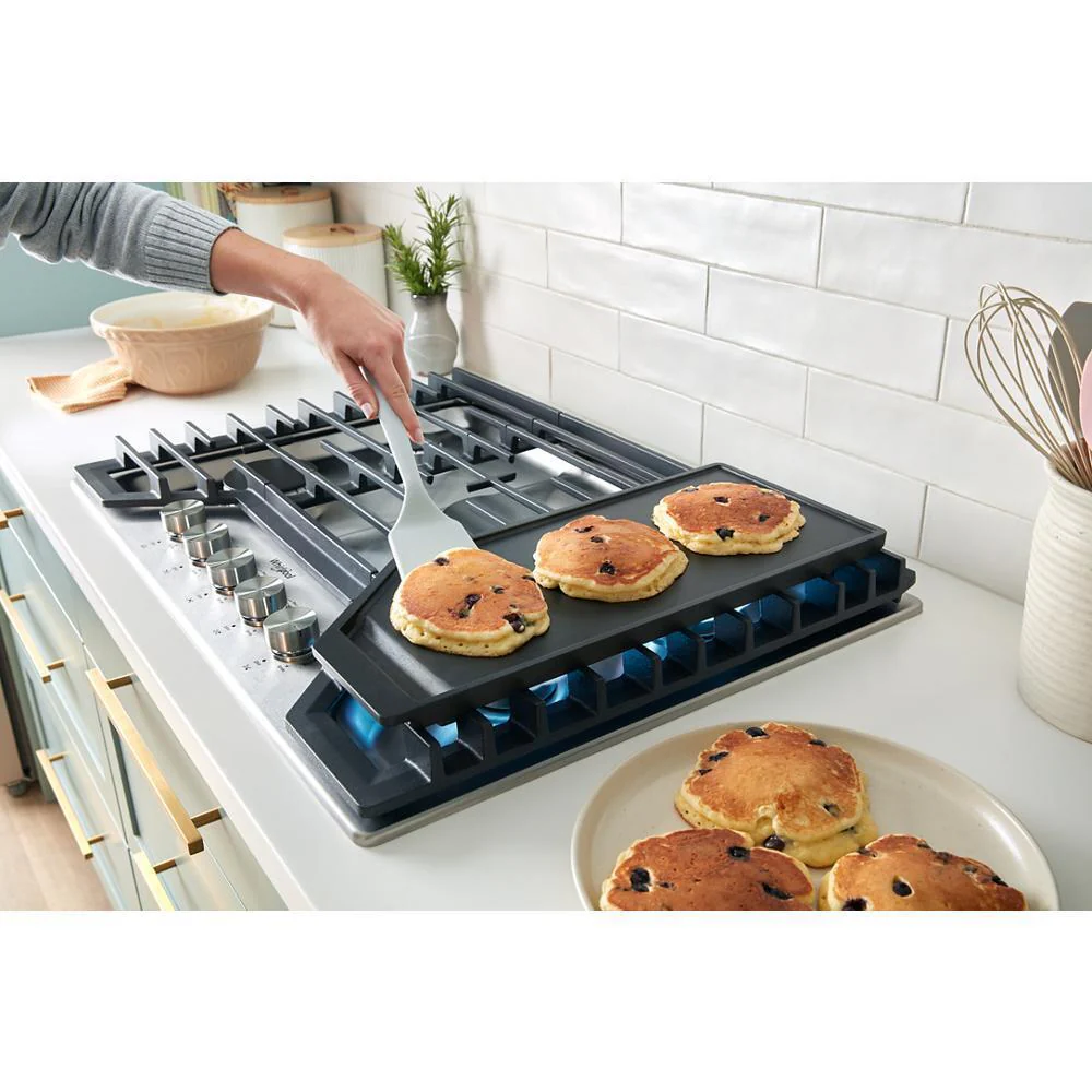 Whirlpool WCGK7536PS 36-inch Gas Cooktop with 5 Burners and EZ-2-Lift™ Hinged Cast-Iron Grates and Griddle - Image 13