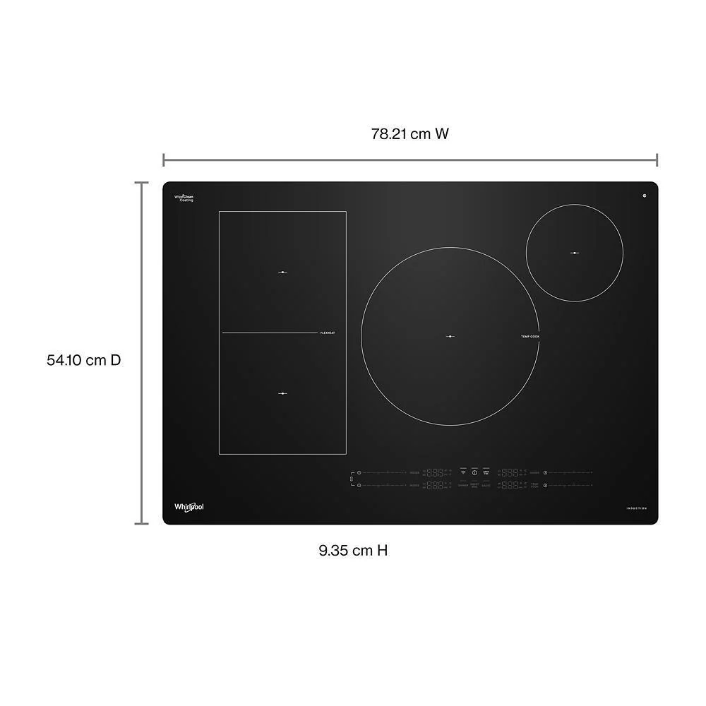Whirlpool WCIT7530SB 30" Intelligent Induction Cooktop with Temp Cook™ Technology and WipeClean™ Coating - Image 2