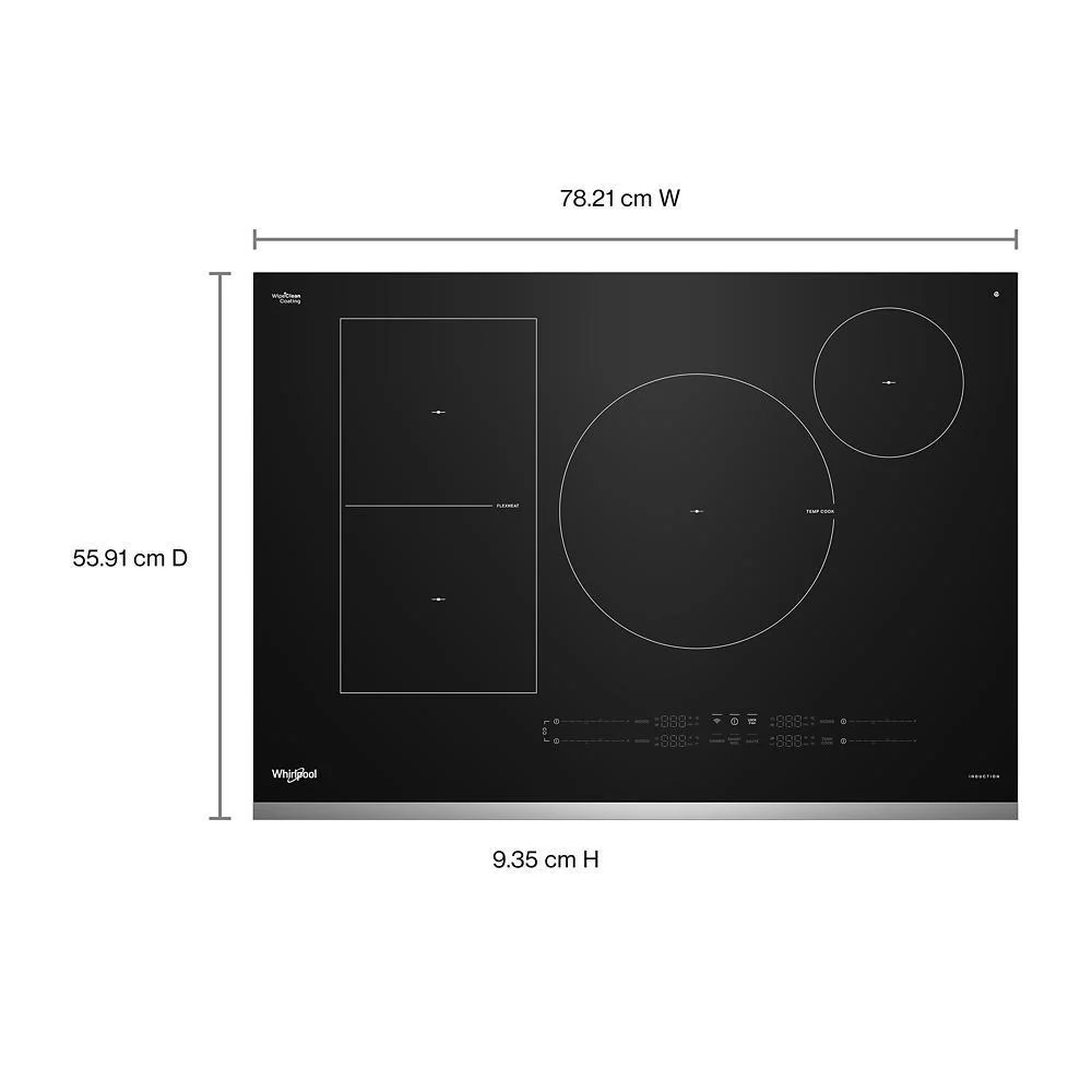 Whirlpool WCIT7530SS 30" Intelligent Induction Cooktop with Temp Cook™ Technology and WipeClean™ Coating - Image 2