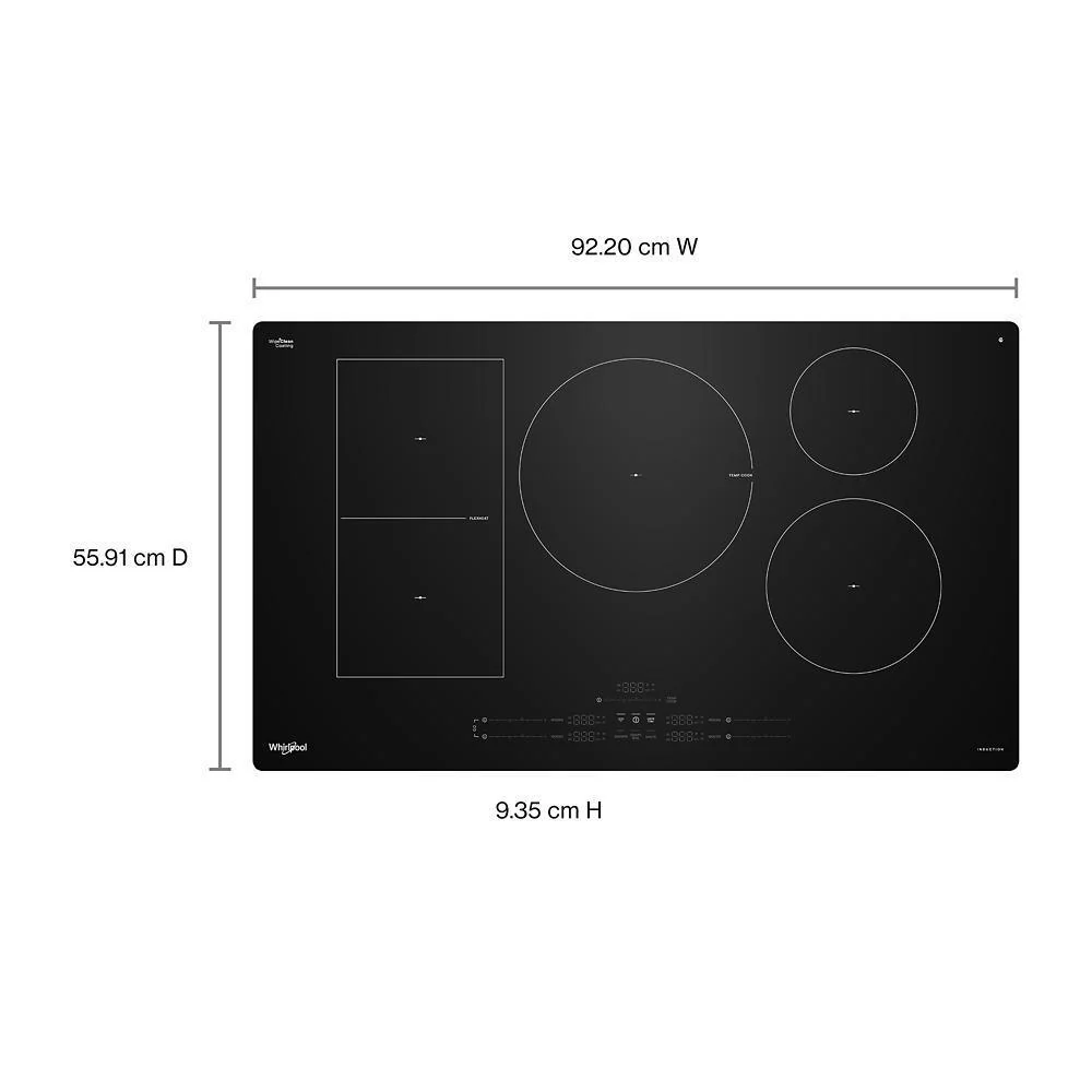 Whirlpool WCIT7536SB 36" Intelligent Induction Cooktop with Temp Cook™ Technology and WipeClean™ Coating - Image 2