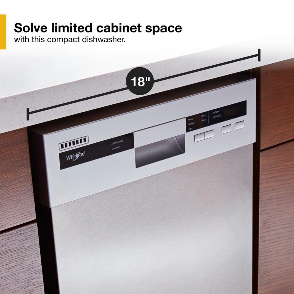 Whirlpool WDPS5118PM Small-Space Compact Dishwasher with Stainless Steel Tub - Image 6
