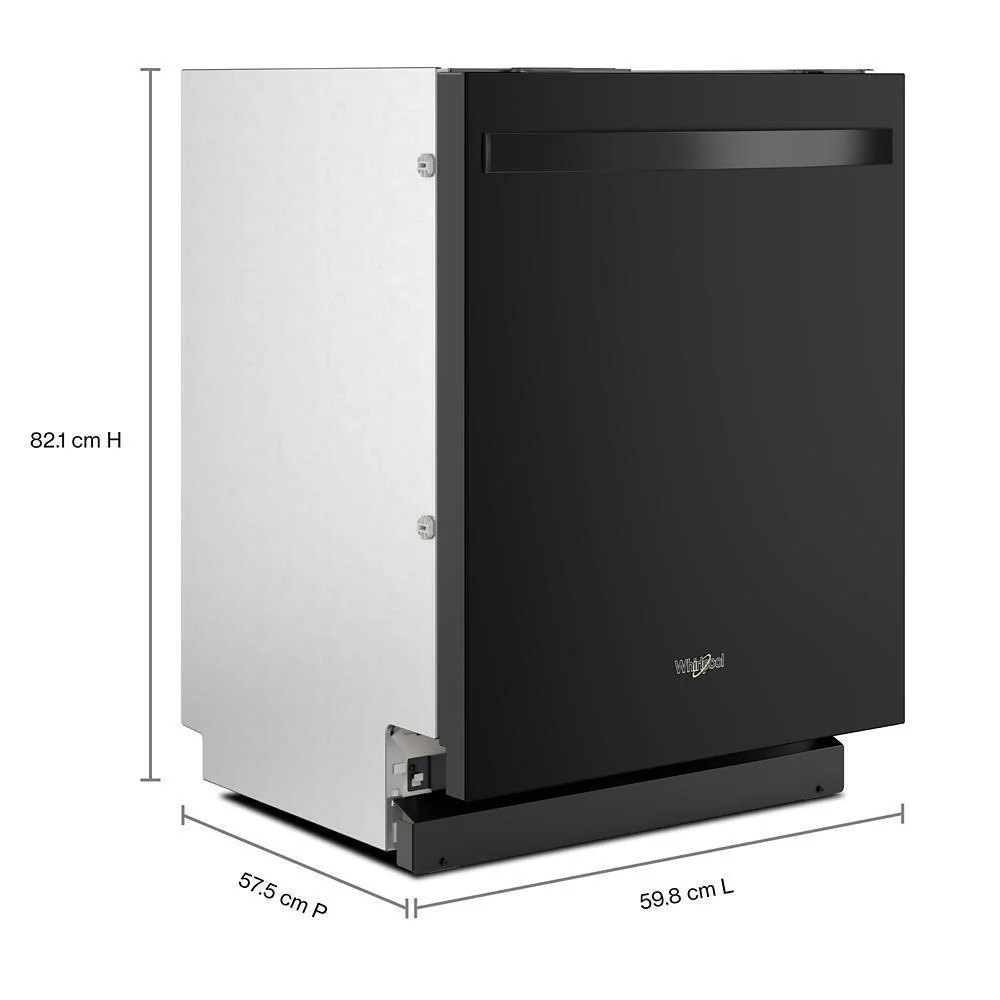 Whirlpool WDT550SAPB 44 dBA ADA Compliant Dishwasher Flush with Cabinets with 3rd Rack - Image 4