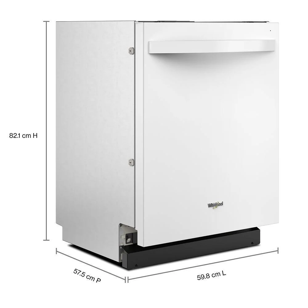 Whirlpool WDT550SAPW 44 dBA ADA Compliant Dishwasher Flush with Cabinets with 3rd Rack - Image 4