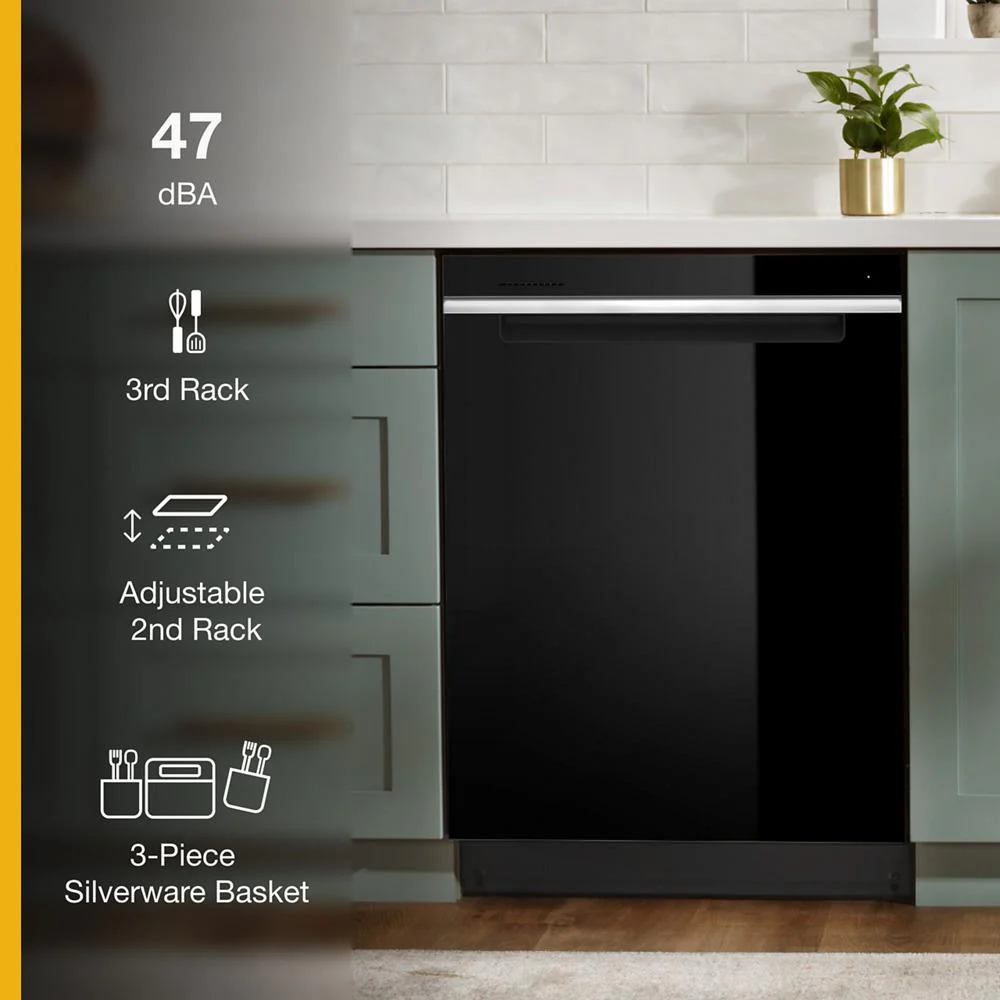 Whirlpool WDTA50SAKB 24 Stainless Steel Dishwasher with AI Intelligent Wash - 47 dBA - Image 3
