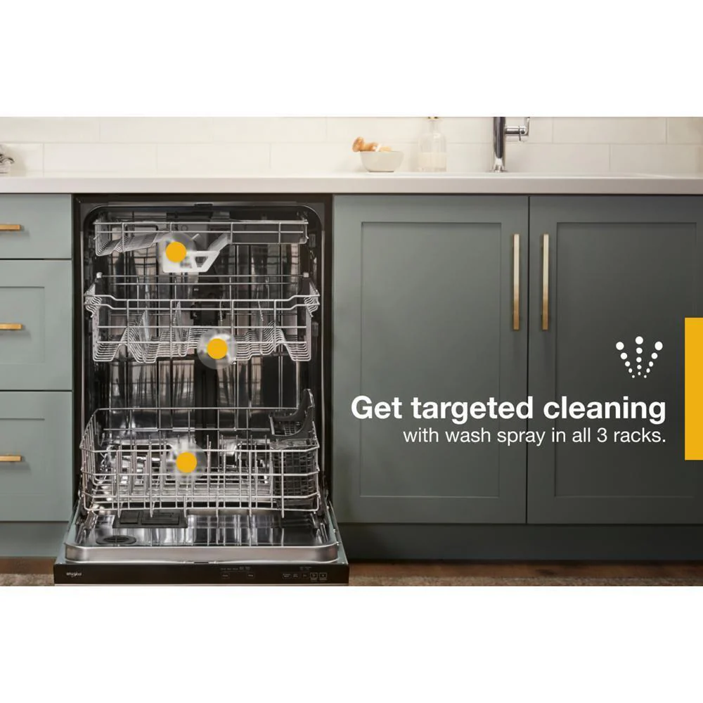 Whirlpool WDTS7024RZ Eco Series Quiet Dishwasher with a washing 3rd Rack & Water Repellent Silverware Basket - Image 4