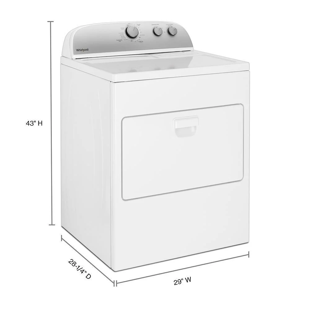 Whirlpool WED4950HW 7.0 cu. ft. Top Load Electric Dryer with AutoDry™ Drying System - Image 7