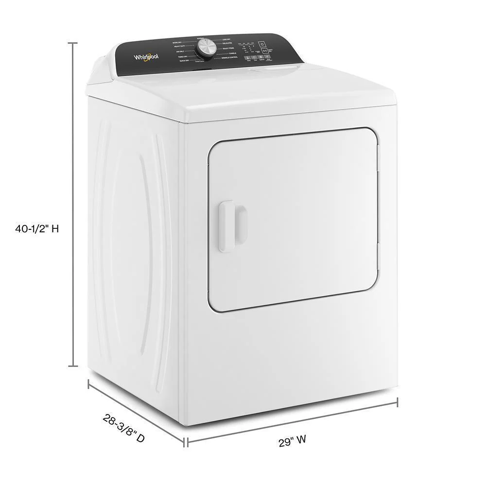 Whirlpool WED500CMW 7.0 Cu. Ft. Long Vent Electric Moisture Sensing Dryer - Image 6