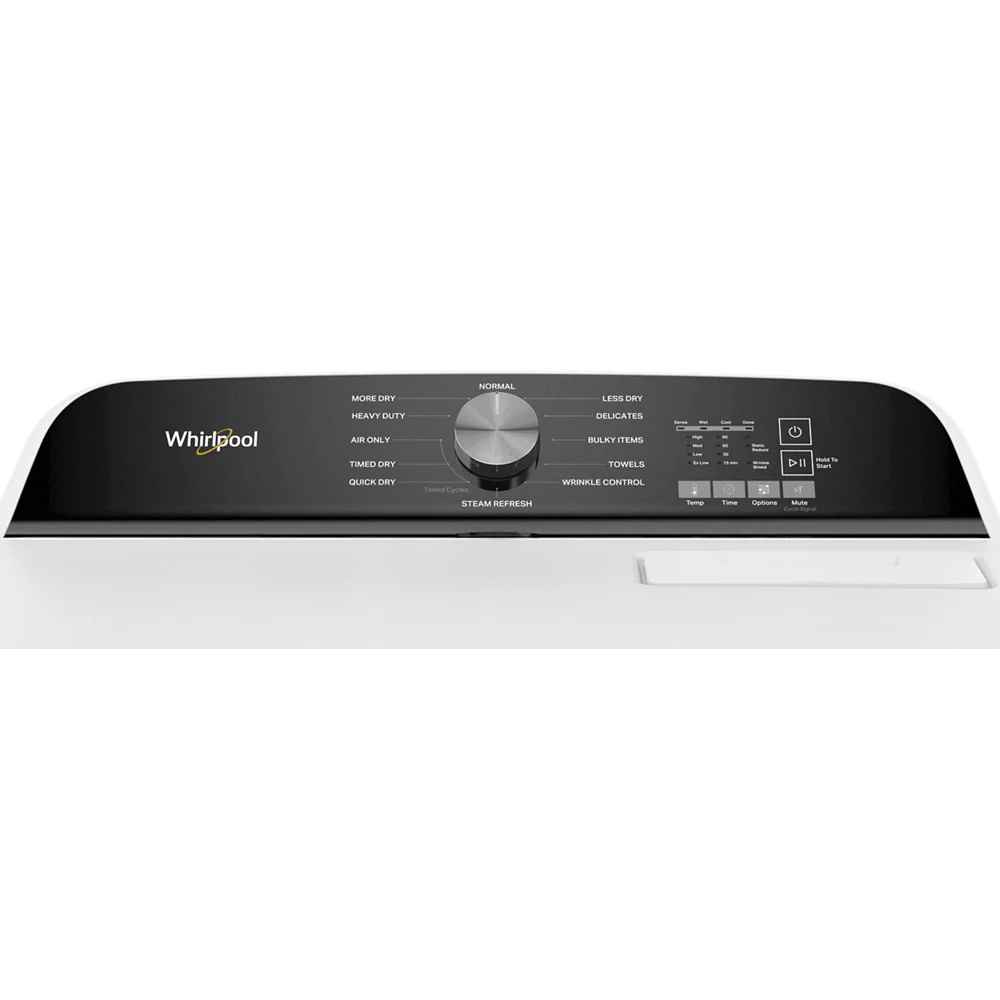 Whirlpool WED6150PW 7.0 Cu. Ft. Whirlpool® Top Load Electric Dryer with Moisture Sensor - Image 8