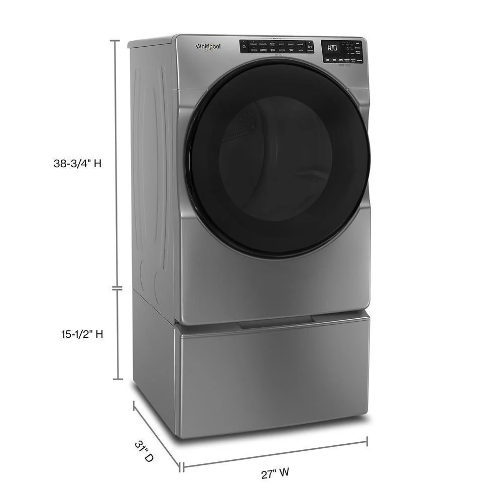 Whirlpool WED6605MC 7.4 Cu. Ft. Electric Wrinkle Shield Dryer with Steam - Image 9