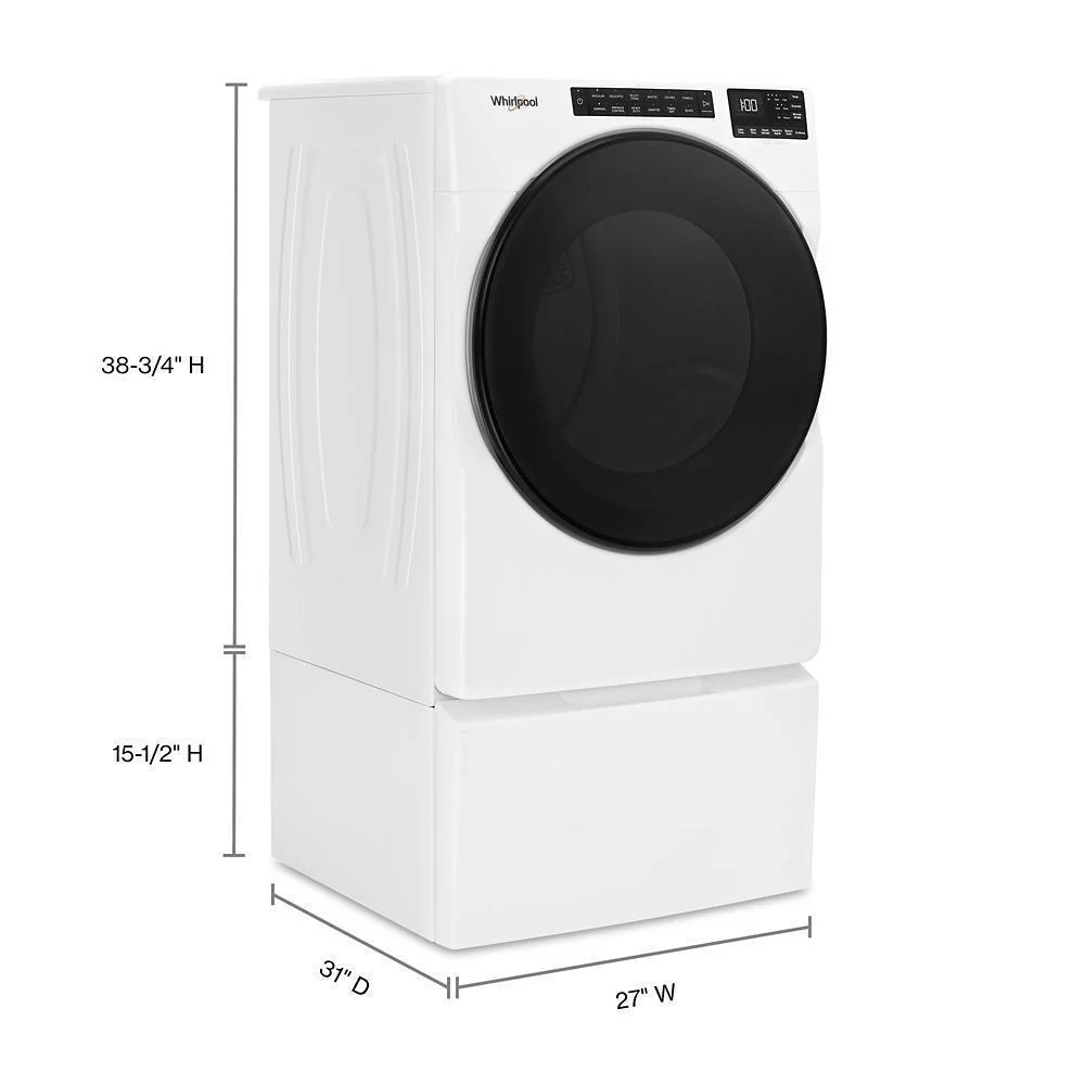 Whirlpool WED6605MW 7.4 Cu. Ft. Electric Wrinkle Shield Dryer with Steam - Image 7
