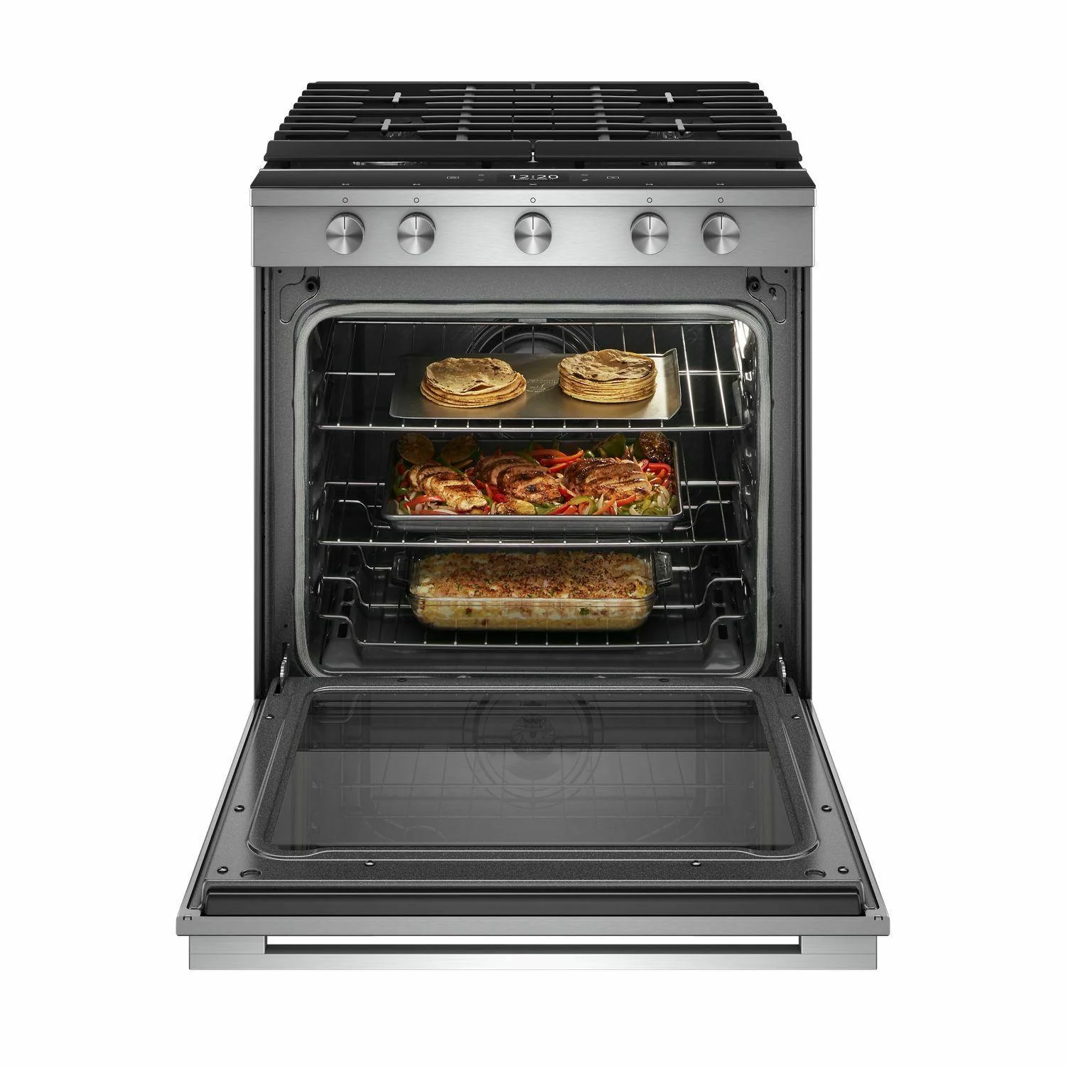 Whirlpool WEGA25H0HZ 5.8 cu. ft. Smart Slide-in Gas Range with EZ-2-Lift™ Hinged Cast-Iron Grates - Image 3