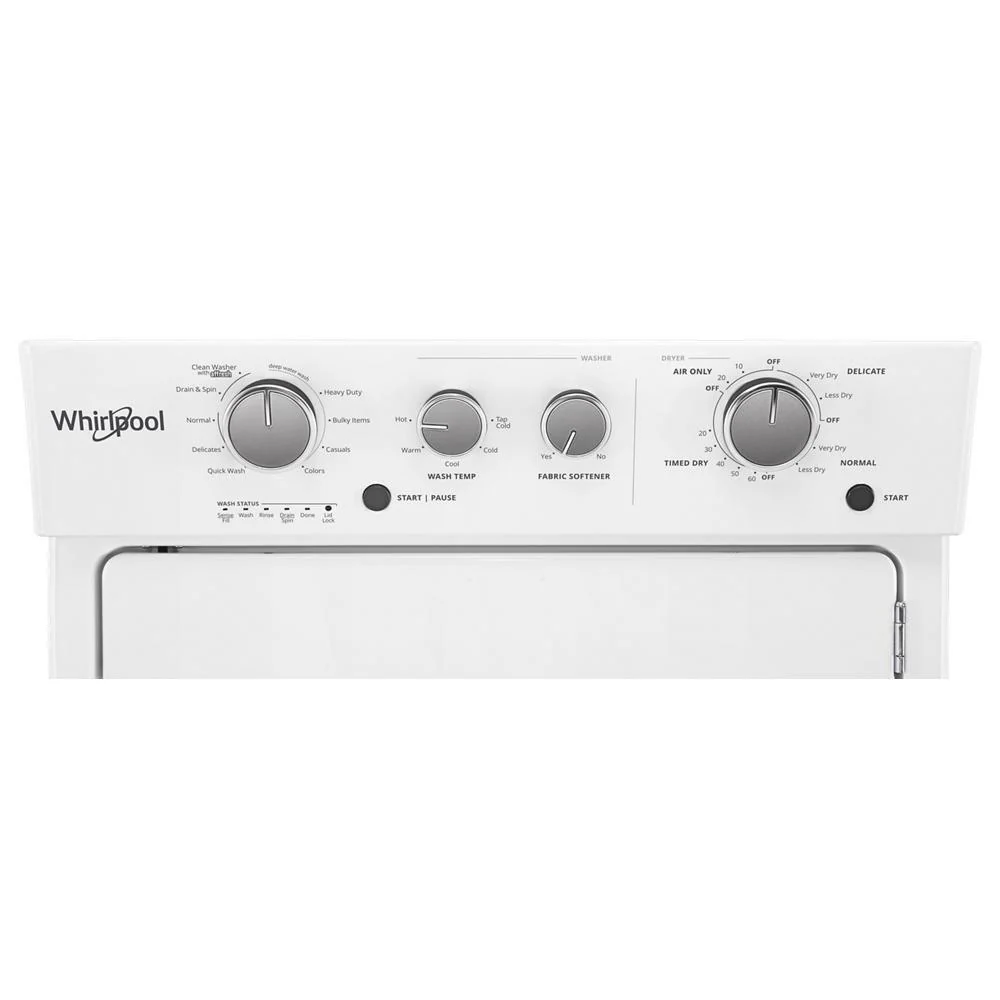 Whirlpool WET4027HW 3.5 cu.ft Electric Stacked Laundry Center 9 Wash cycles and AutoDry™ - Image 3