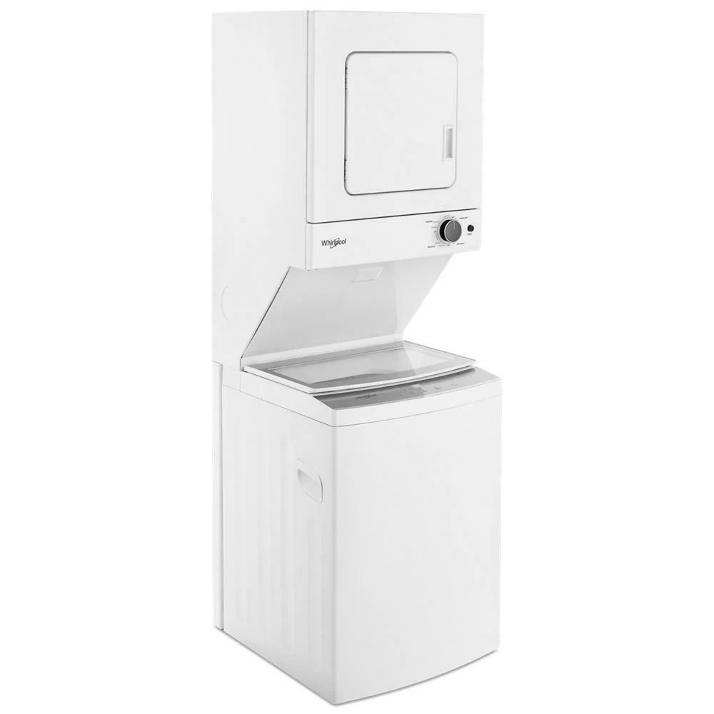 Whirlpool WET4124HW 1.6 cu.ft, 120V/20A Electric Stacked Laundry Center with 6 Wash cycles and Wrinkle Shield™ - Image 2