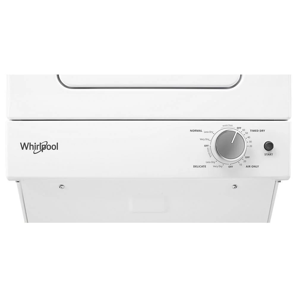 Whirlpool WET4124HW 1.6 cu.ft, 120V/20A Electric Stacked Laundry Center with 6 Wash cycles and Wrinkle Shield™ - Image 4