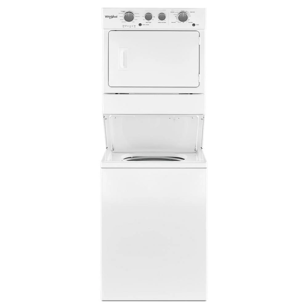 Whirlpool WETLV27HW 3.5 cu.ft Long Vent Electric Stacked Laundry Center 9 Wash cycles and AutoDry™ - Image 5