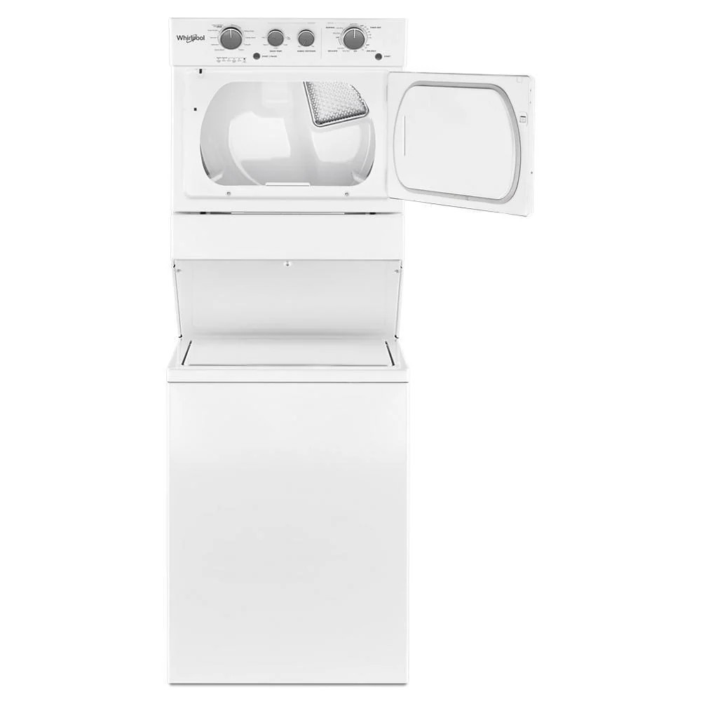 Whirlpool WETLV27HW 3.5 cu.ft Long Vent Electric Stacked Laundry Center 9 Wash cycles and AutoDry™ - Image 6