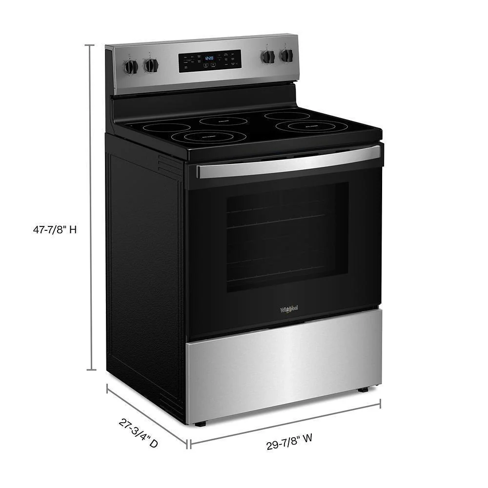 Whirlpool WFES3330RS 30-inch Electric Range with Steam Clean - Image 3