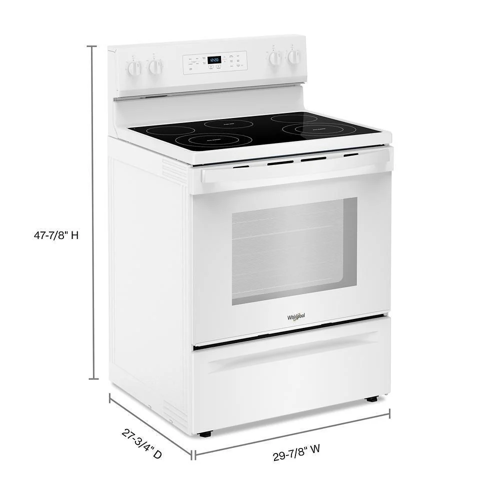 Whirlpool WFES3330RW 30-inch Electric Range with Steam Clean - Image 4