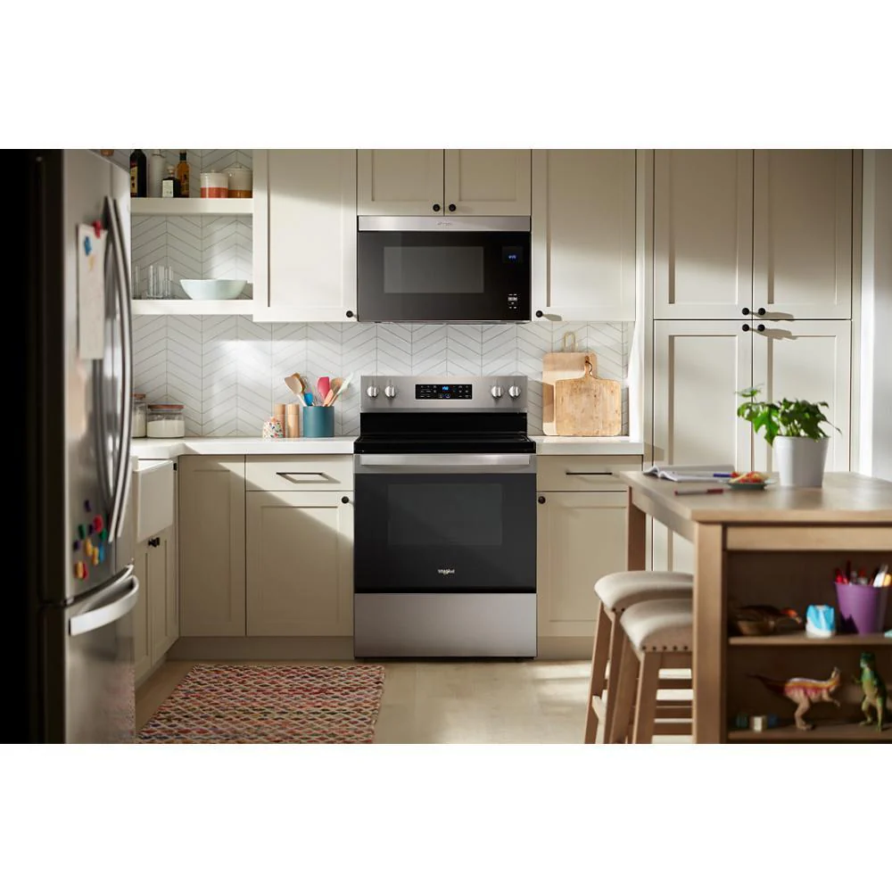 Whirlpool WFES4530SB 30-inch Electric Range with Air Cooking Technology and Steam Clean - Image 2