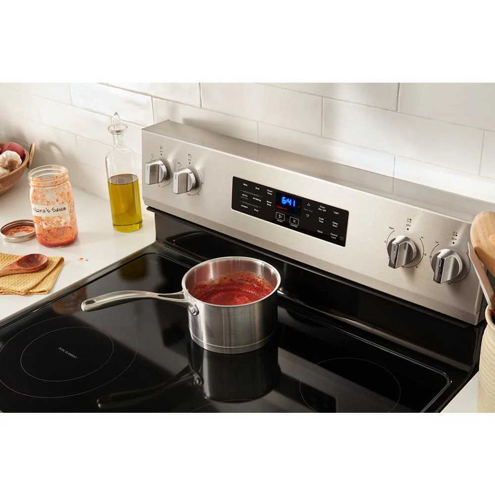 Whirlpool WFES4530SB 30-inch Electric Range with Air Cooking Technology and Steam Clean - Image 5