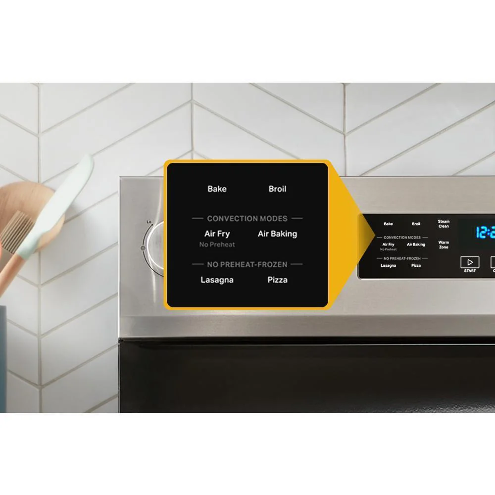 Whirlpool WFES4530SS 30-inch Electric Range with Air Cooking Technology and Steam Clean - Image 10