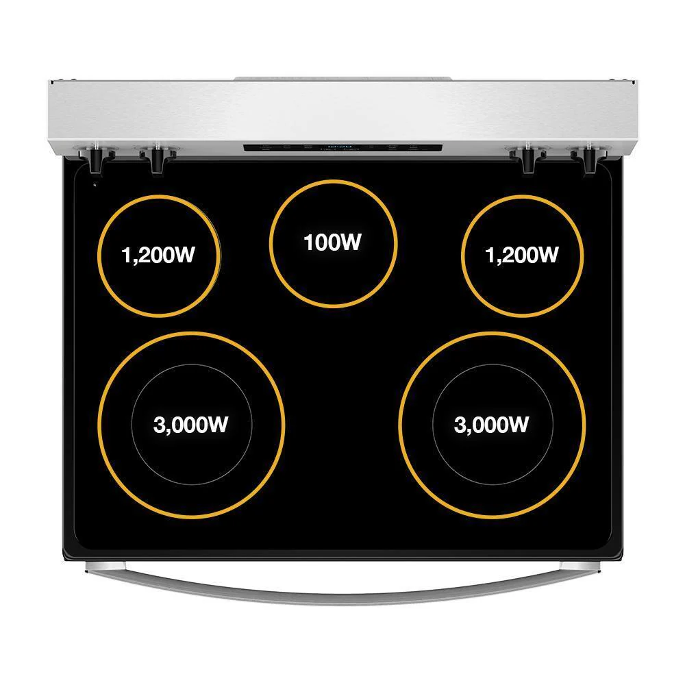 Whirlpool WFES4530SS 30-inch Electric Range with Air Cooking Technology and Steam Clean - Image 17