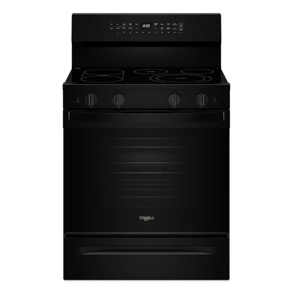 Whirlpool WFES7530RB 30-inch Electric Smart Range with Air Cooking Technology, No Preheat Air Fry, High Speed Preheat Oven, WipeClean™ Coating, and Steam/Self Clean