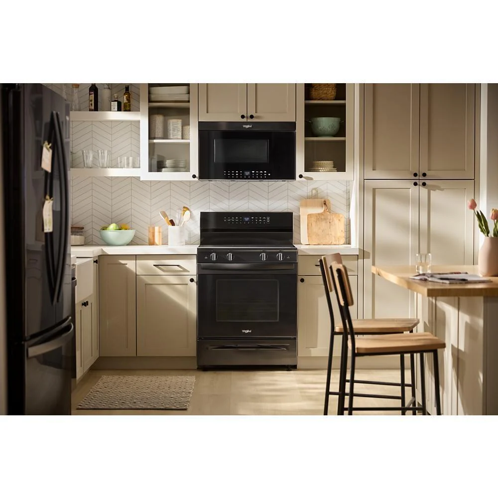 Whirlpool WFES7530RB 30-inch Electric Smart Range with Air Cooking Technology, No Preheat Air Fry, High Speed Preheat Oven, WipeClean™ Coating, and Steam/Self Clean - Image 3