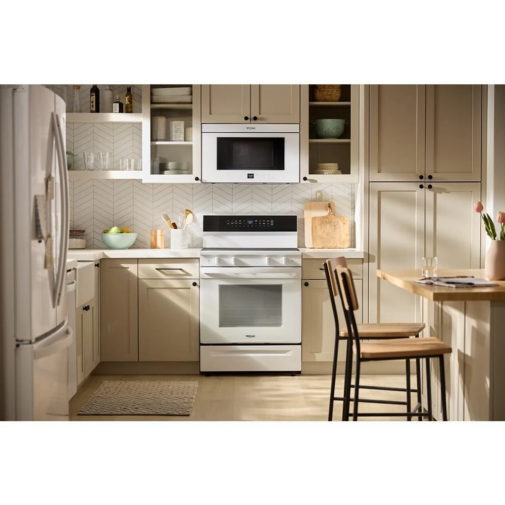 Whirlpool WFES7530RW 30-inch Electric Smart Range with Air Cooking Technology, No Preheat Air Fry, High Speed Preheat Oven, WipeClean™ Coating, and Steam/Self Clean - Image 2