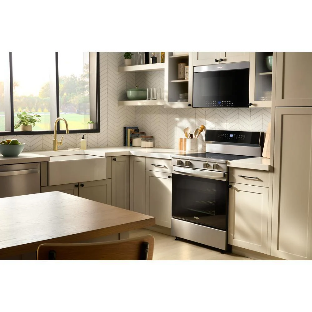 Whirlpool WFES7530RZ 30-inch Electric Smart Range with Air Cooking Technology, No Preheat Air Fry, High Speed Preheat Oven, WipeClean™ Coating, and Steam/Self Clean - Image 3