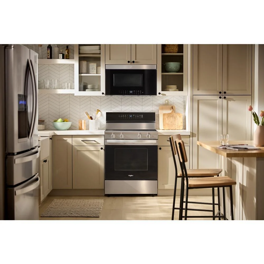 Whirlpool WFES7530RZ 30-inch Electric Smart Range with Air Cooking Technology, No Preheat Air Fry, High Speed Preheat Oven, WipeClean™ Coating, and Steam/Self Clean - Image 4