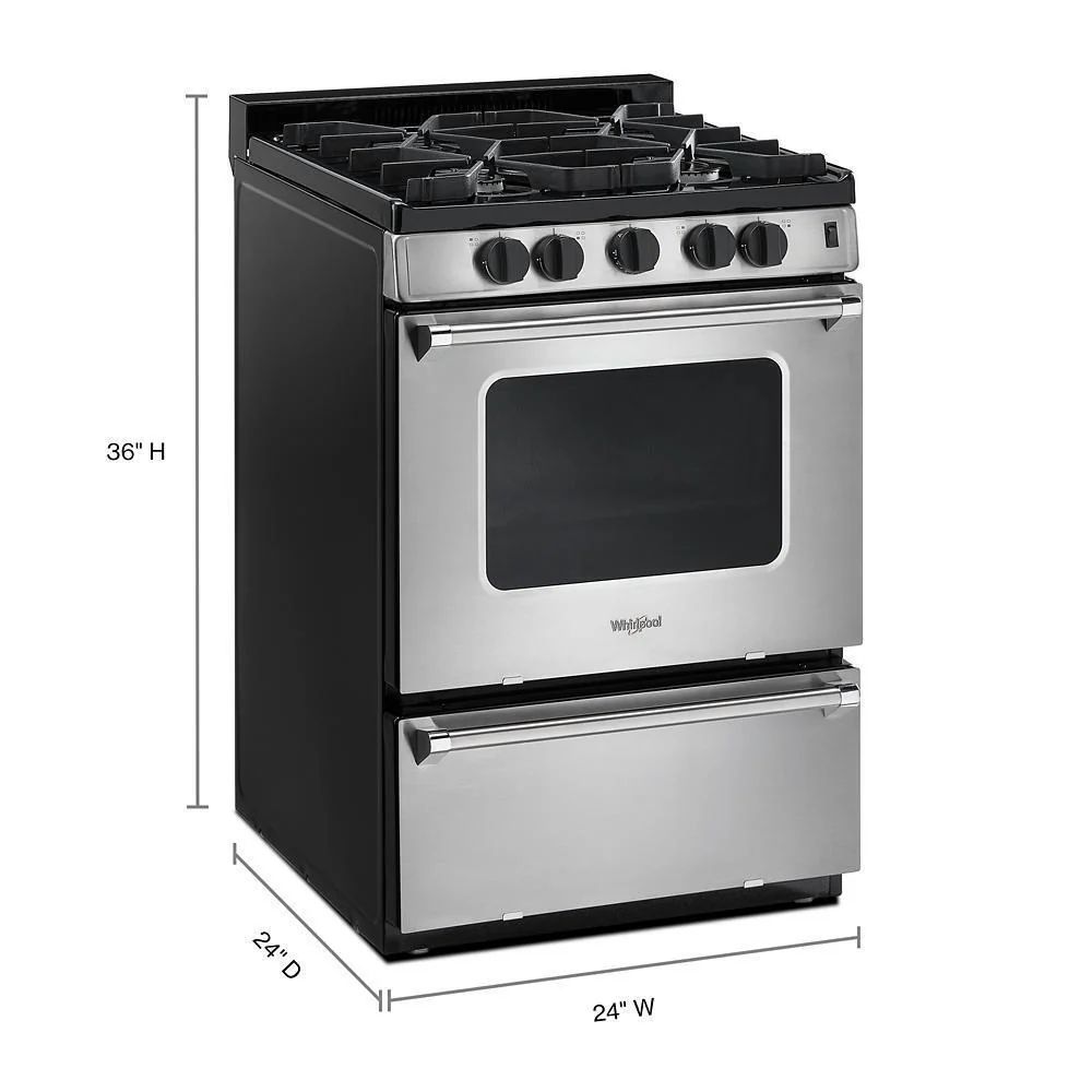 Whirlpool WFG500M4HS 24-inch Freestanding Gas Range with Sealed Burners - Image 5