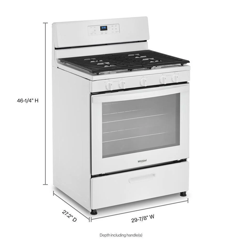 Whirlpool WFG505M0MW 5.1 Cu. Ft. Freestanding Gas Range with Edge to Edge Cooktop - Image 8