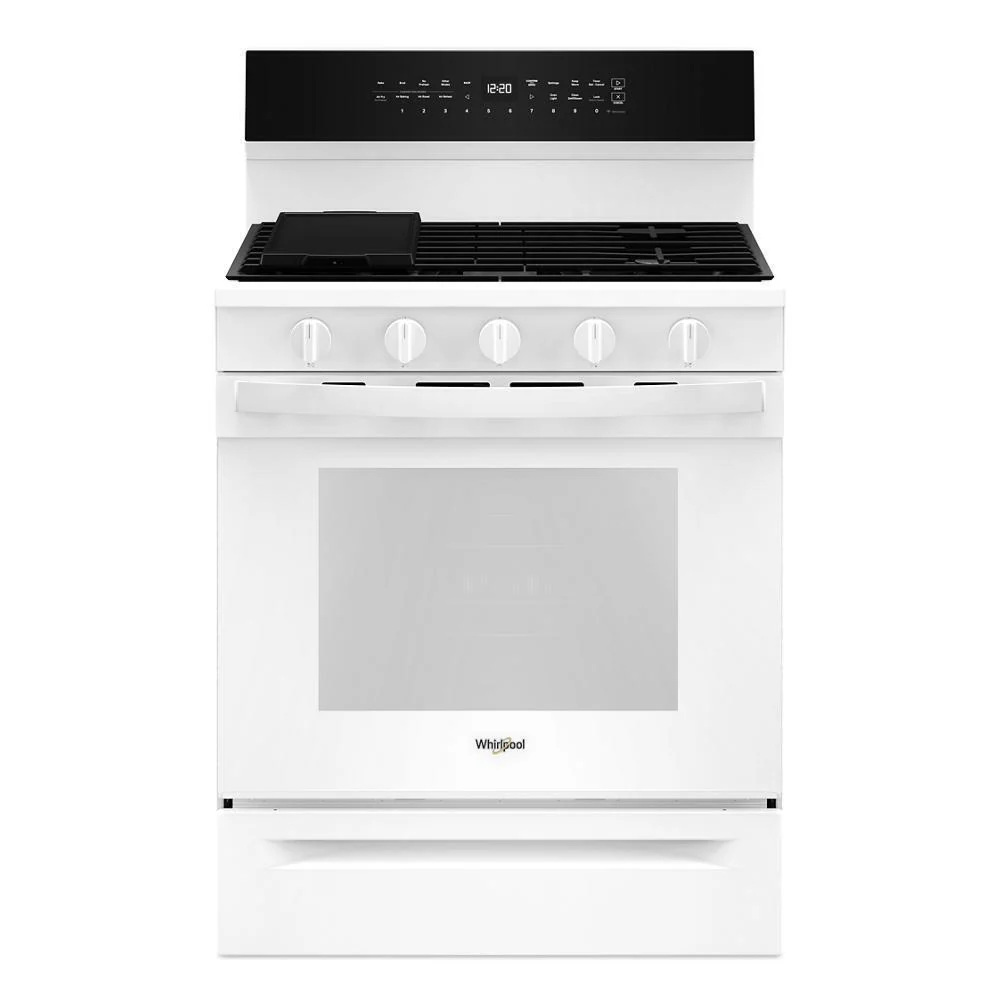 Whirlpool WFGS7530RW 30-inch Smart Gas Range with Air Cooking Technology, No Preheat Air Fry, Steam/Self Clean and High Speed Preheat
