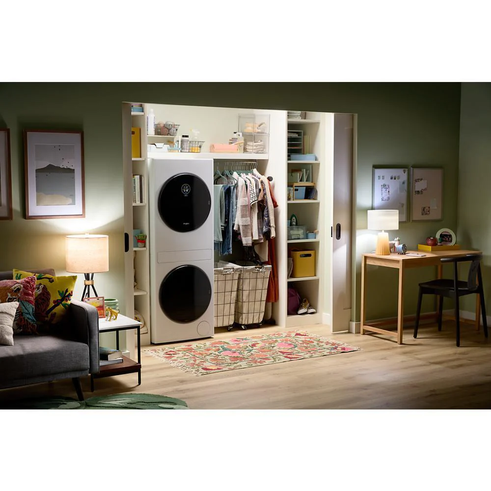 Whirlpool WFH5424SW Compact ENERGY STAR® Ventless Heat Pump Laundry Tower with 2.7-cu ft Washer and Electric 4.3-cu ft Dryer - Image 2