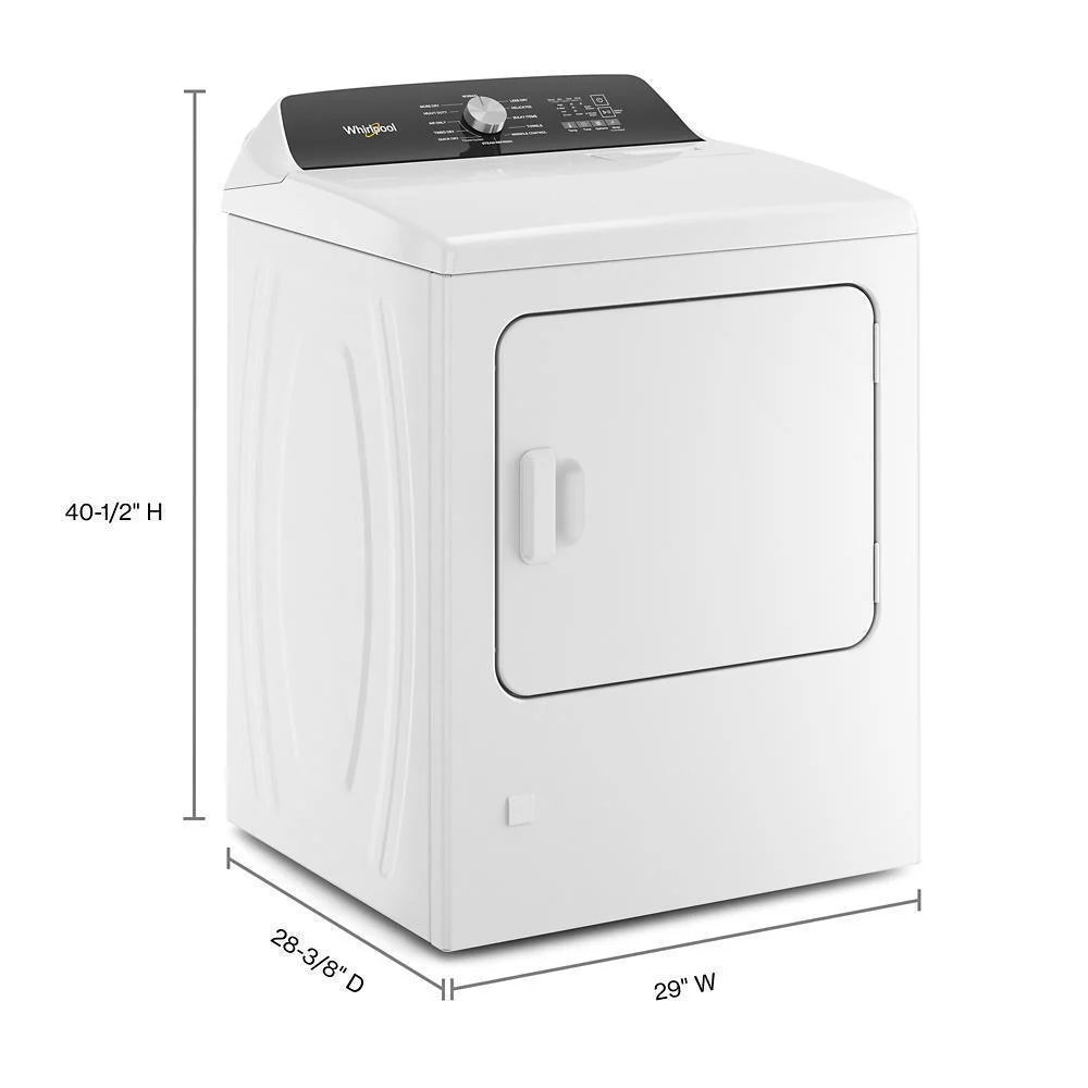 Whirlpool WGD5050LW 7.0 Cu. Ft. Top Load Gas Moisture Sensing Dryer with Steam - Image 6